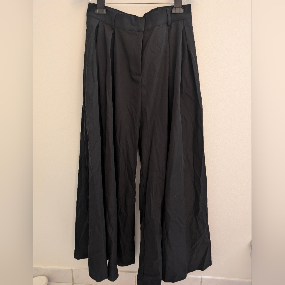 Uoozee Black High-Waisted Wide-Leg Pants – NWT – XL (Fits Like L) - Picture 2 of 8